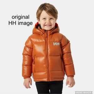 HELLY HANSEN Kids’ Isfjord Down Winter Jacket 5T (color: ginger biscuit/ orange)